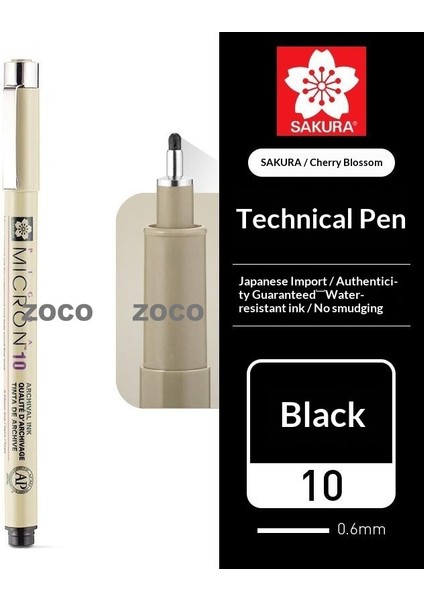 Japonya Kiraz Çiçeği Anahat Kalemi Sanat Için El Boyama Kalemi Izleme Su Geçirmez Hızlı Kuruyan Imza Kalemi (Yurt Dışından)