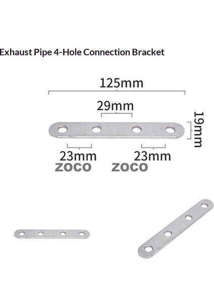 Egzoz Borusu Paslanmaz Çelik Yay Modifiye Kaynaklı Bağlantı Noktası Adaptörü Anti Sıcak Şerit Motosiklet Aksesuarları * 5 Adet (Yurt Dışından)