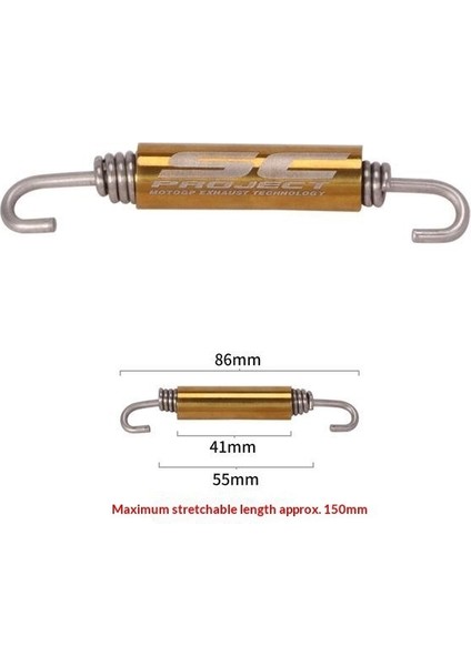 Egzoz Borusu Paslanmaz Çelik Yay Modifiye Kaynaklı Bağlantı Noktası Adaptörü Anti Sıcak Şerit Motosiklet Aksesuarları * 5 Adet (Yurt Dışından)