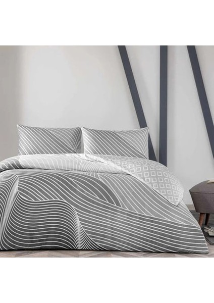 Çift Kişilik Ranforce Nev Takımı Crumbly Gri