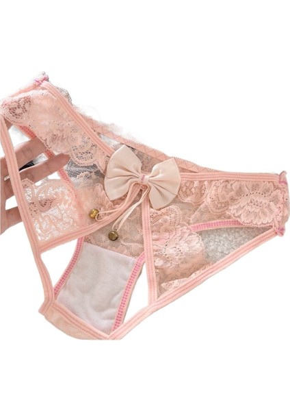 Çan Şeklindeki Dantel Açık Kasık Içi Boş Fiyonklu Külot, Kız Gibi Saf ve Baştan Çıkarıcı Düşük Belli Üçgen Külot (4 Parça, Karışık Renkler) (Yurt Dışından) fiyatları