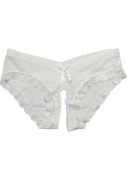 Kadın Fileli Açık Kasık Külot, Çıkarmaya Gerek Yok, Düşük Belli, Şeffaf, Açık Kasık Külot (4 Parça: Beyaz, Siyah, Pembe, Mor) (Yurt Dışından)