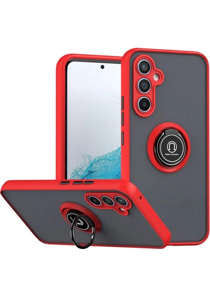 Samsung Galaxy S25 Fe Montreal Yüzüklü Silikon Kapak - Kırmızı