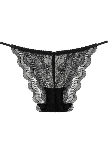 Fransız Tarzı Kadın Dantel Külot, Ultra Ince, Nefes Alabilen, Büyük Beden, Düşük Belli Külot (3'lü Paket, Karışık Renkler) (Yurt Dışından)