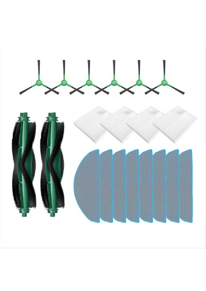 Irobot Roomba 105 Vac / 105 Combo / 105 Combo + / 104 Combo / Q052 Yedek Parça Ana Fırça Yan Fırça Filtresi Paspas Bezi (Yurt Dışından)