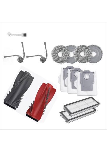 Için Roborock Robotlu Süpürge Qrevo Curv Aksesuarları Ana Fırça Yan Fırça Paspas Bezi Hepa Filtre Aksesuarları (Yurt Dışından)