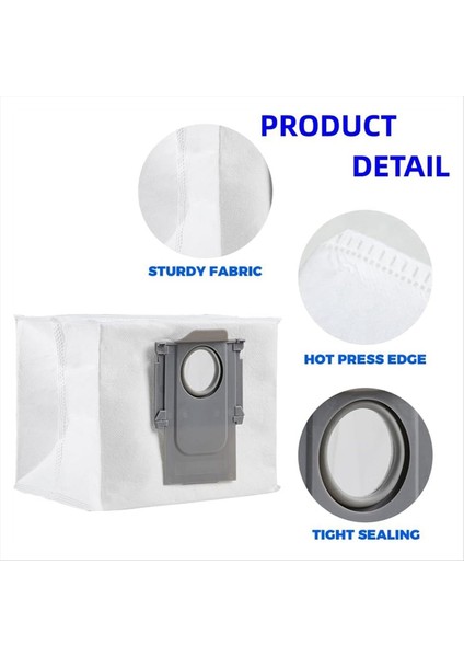 Roborock S8+ / S8 Pro Ultra Q7+ / Q7 Max+ / Q8 Max+ / Q5 + Ultra Otomatik Robot Elektrik Süpürgesi Aksesuarları Toz Torbası Değiştirme (Yurt Dışından) modelleri