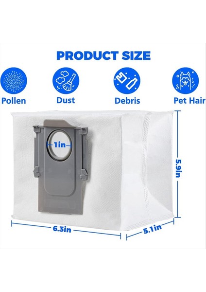 Roborock S8+ / S8 Pro Ultra Q7+ / Q7 Max+ / Q8 Max+ / Q5 + Ultra Otomatik Robot Elektrik Süpürgesi Aksesuarları Toz Torbası Değiştirme (Yurt Dışından) indirimleri