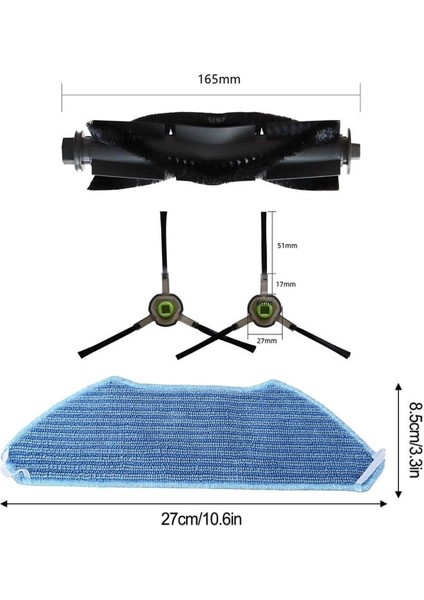 Ana Yan Fırça Filtresi Paspas Bezi Değiştirme Kiti Lefant M1 M2 Pro M2S M2S Pro M2 Artı U180 Için Okp K8 Robot (Yurt Dışından) fiyatları