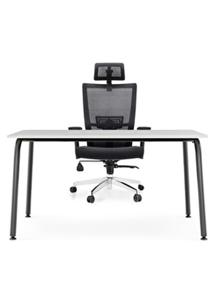 Clover Beyaz Çalışma Masası Dayanıklı Melamin Yapı ile Ofis ve Ev Kullanımına Uygun