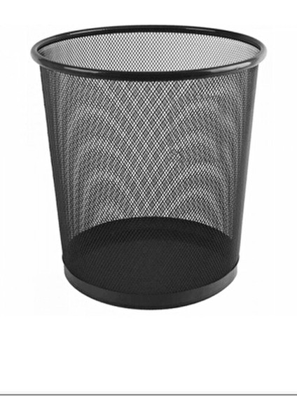 Ofis Tipi Delikli Çöp Kovası Siyah Renk Modern Tasarım 23 cm Çap 30 cm Yükseklik fiyatları