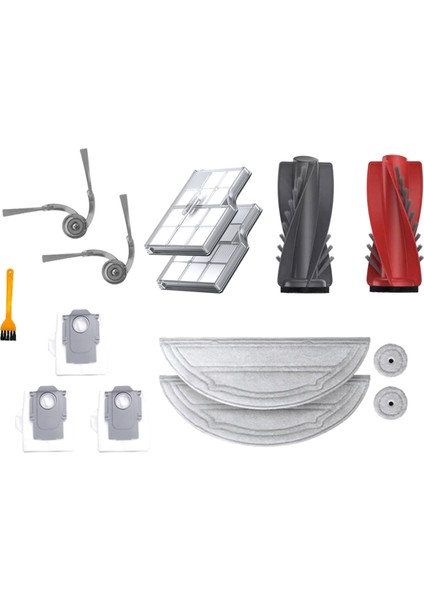 Roborock Saros 10 Robot Süpürge Yedek Parçaları Ana Yan Fırça Hepa Filtre Toz Torbası Paspas Aksesuarları (Yurt Dışından)