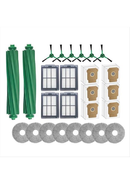 26 Adet Irobot Roomba Artı 505 Combo / 405 Combo Robotlu Süpürge Fırçası Hepa Filtre Paspas Bezi Toz Torbası Yedek Parça (Yurt Dışından)