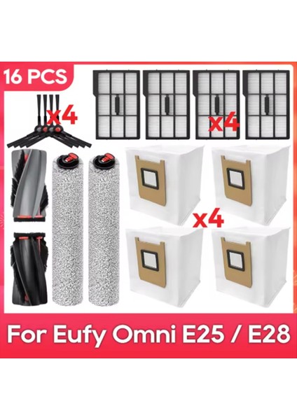 Için Eufy Omnı E25 / Omnı E28 Robotlu Süpürge Ana Yan Fırça Filtre Toz Torbası Paspas (Yurt Dışından) fırsatları