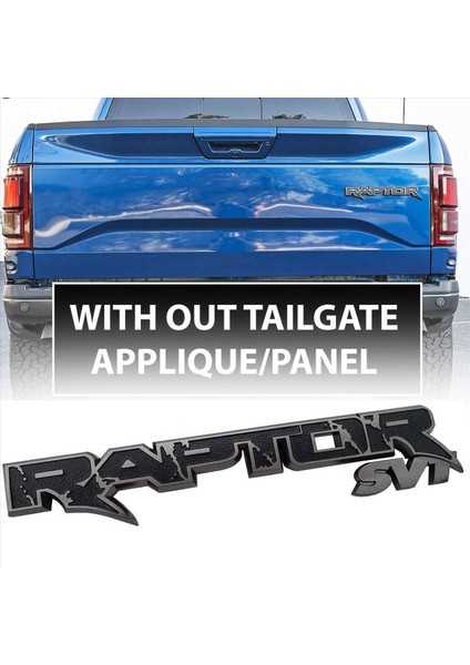 2x Araba Arka Gövde Amblemleri Raptor Svt Amblem 3D Logo Bagaj Kapağı Ford F150 2009-2014 Için Yedek Çıkartmalar (Siyah+Gri) (Yurt Dışından) fiyatları