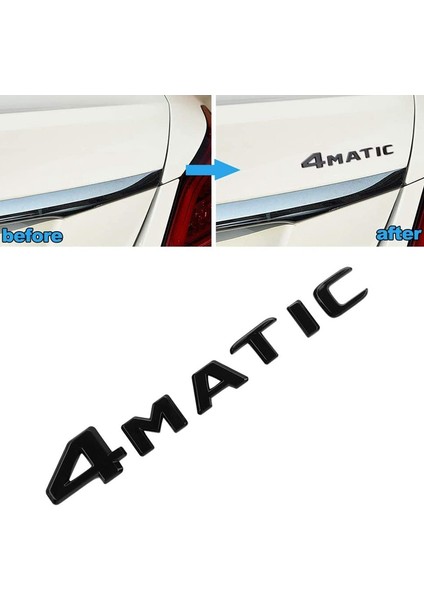 4matik Siyah Otomatik Bagaj Kapı Çamurluk Tampon Çıkartma Etiket Emblemi Yapışkan Bant Etiketi Mercedes-Benz Için Değiştirme (Yurt Dışından) modelleri