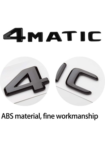 4matik Siyah Otomatik Bagaj Kapı Çamurluk Tampon Çıkartma Etiket Emblemi Yapışkan Bant Etiketi Mercedes-Benz Için Değiştirme (Yurt Dışından) fırsatları
