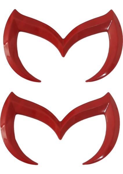 2x Kırmızı Kötü M Logo Amblem Rozeti Çıkışı Mazda Tüm Model Araba Gövdesi Arka Gövde Çıkartma Sticker Isim Plakası Dekor Aksesuarları (Yurt Dışından)