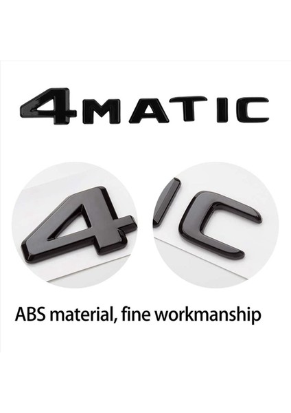 2x 4matik Siyah Otomatik Gövde Kapı Çamurluk Tampon Rozeti Çıkartma Amblemi Yapışkan Bant Çıkartması Mercedes-Benz Için Yedek (Yurt Dışından) fırsatları