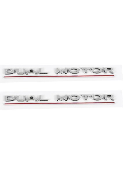 2x 3D Çift Motor Çıkartmaları Araç Arka Bagaj Etiket Rozeti Tesla Model 3 2017-2020 Dekoratif Çıkartma (Yurt Dışından)