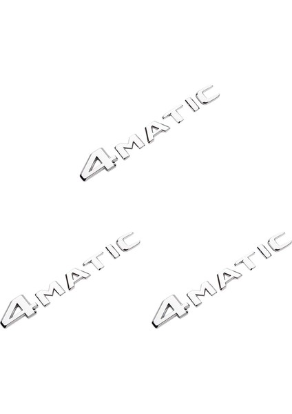 3x 4matik Gümüş Otomatik Gaga Kapı Çamurluk Tampon Rozeti Çıkarma Emblemi Yapışkan Bant Etiketi Mercedes-Benz Için Değiştirme (Yurt Dışından)