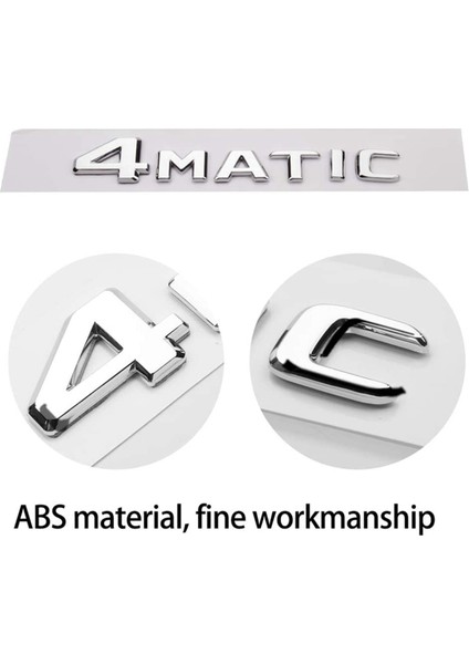 3x 4matik Gümüş Otomatik Gaga Kapı Çamurluk Tampon Rozeti Çıkarma Emblemi Yapışkan Bant Etiketi Mercedes-Benz Için Değiştirme (Yurt Dışından) indirimleri