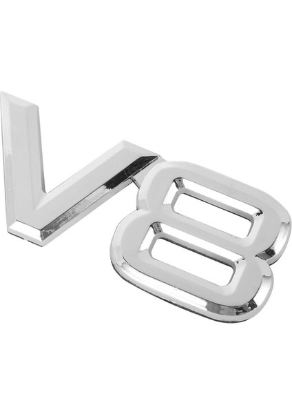 4pcs 7 5x3 5cm Otomatik Araba V8 Stickers 3D Krom Çıkartma Rozeti Amblemi (Yurt Dışından) modelleri