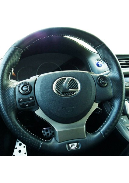 Lexus Için 2x F Sport Gs Es Rx Nx Karbon Fiber Direksiyon Simidi Amblem Çıkartma Çıkartması (Yurt Dışından) modelleri