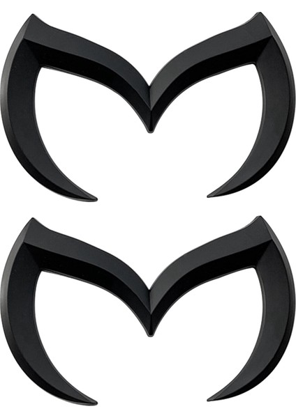 2x Siyah Kötülük M Logo Amblem Rozet Çıkartma Mazda Için Tüm Model Araba Gövdesi Arka Gövde Çıkartma Etiketi Isim Plakası Dekoru (Yurt Dışından)