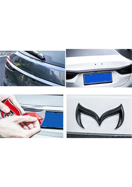 2x Siyah Kötülük M Logo Amblem Rozet Çıkartma Mazda Için Tüm Model Araba Gövdesi Arka Gövde Çıkartma Etiketi Isim Plakası Dekoru (Yurt Dışından) indirimleri