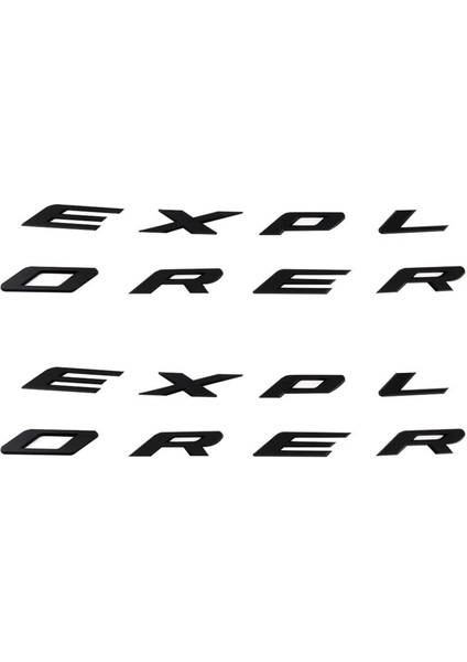 16X 3D Harfler Abs Ön Başlık Amblem Explorer Spor Kaput Harfleri Ford Explorer 2011-2020 (Mat Siyah) (Yurt Dışından)