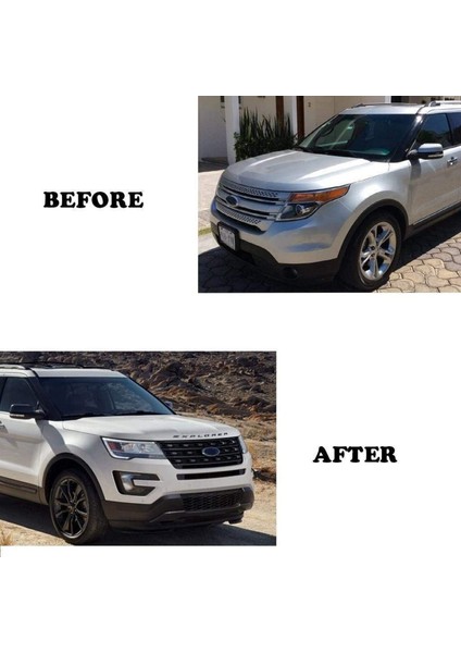 16X 3D Harfler Abs Ön Başlık Amblem Explorer Spor Kaput Harfleri Ford Explorer 2011-2020 (Mat Siyah) (Yurt Dışından) fırsatları