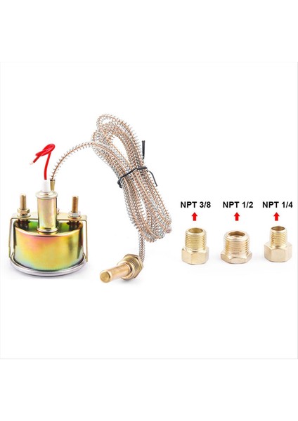 2inch 52MM Mekanik 12V Su Sıcaklık Göstergesi 50-140 ℃/130-280 ℉ Su Sıcaklığı Gösterge Araç Öteli Sensörlü (Yurt Dışından) indirimleri