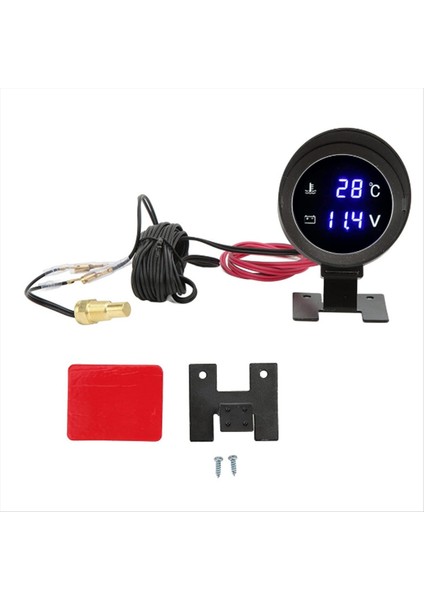 Dc 9-36V Araç Su Sıcaklığı Göstergesi Voltmetre Araç Motorları Su Sıcaklık Voltajı 2in1 Metre Su Sıcaklığı Sensörü (Yurt Dışından)