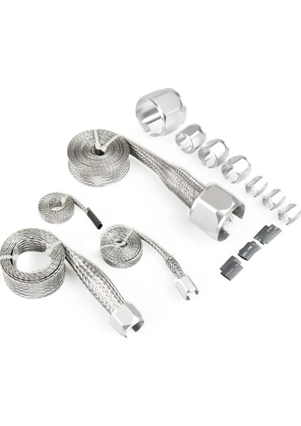 Modifiye Yağ Borusu Örgü Kemer Kiti Vakum Yakıt Hattı Radyatör Isıtıcı Hortumu 8092 (Yurt Dışından)