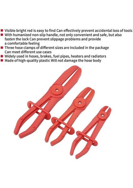 Hortum Çimdik Pense 3pcs Plastik Hortum Kelepçe Alet Boru Tüpü Pense Kesme Anti Kayma Sapı (Yurt Dışından) fırsatları