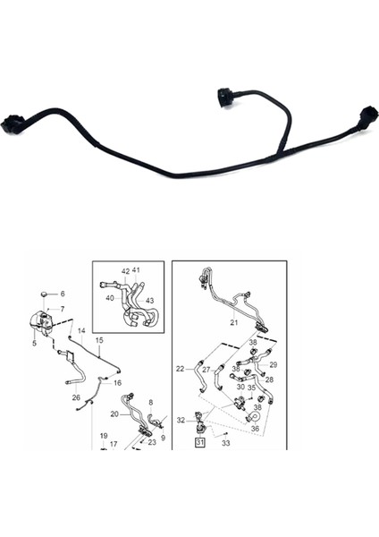 Araba Soğutma Tahliye Hortumu Genişleme Tank Radyatör Soğutucu Borusu Volvo XC60 V60 XC90 V90 Için S90 32138231 32252299 32249907 (Yurt Dışından) modelleri