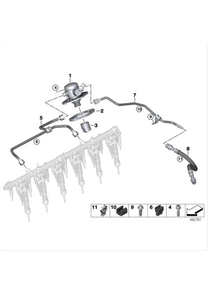 13538488084 Araç Yakıt Hortumu Bmw Için Yakıt Borusu 7 &#39 Yeni Enerji 5&#39 6 &#39 7&#39 X5 X7 2014-2019 Petrol Giriş Hattı (Yurt Dışından) fiyatları