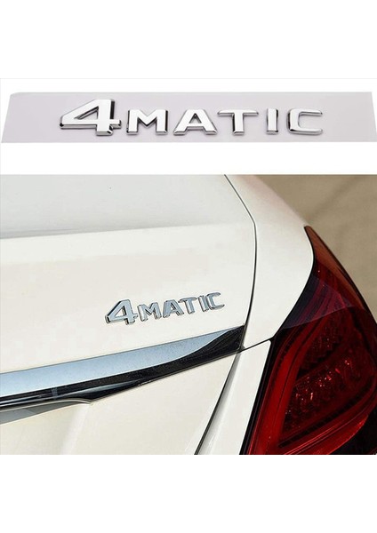 4x 4matik Gümüş Otomatik Bagaj Kapı Çamurluk Tampon Rozeti Çıkartma Emblem Yapışkan Bant Sticker Mercedes-Benz Için Değiştirme (Yurt Dışından) fiyatları