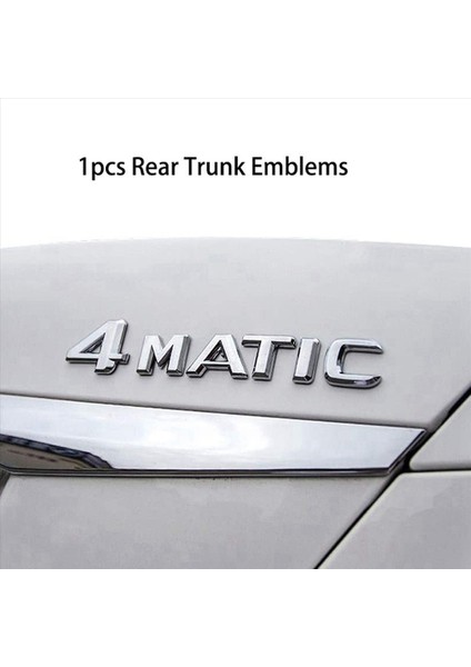 4x 4matik Gümüş Otomatik Bagaj Kapı Çamurluk Tampon Rozeti Çıkartma Emblem Yapışkan Bant Sticker Mercedes-Benz Için Değiştirme (Yurt Dışından) fırsatları