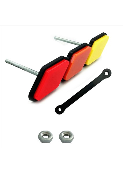 Toyota Tacoma 4runner Için Üç Renkli Izgara Rozeti Amblem Dekorasyon Arabası Kamyon Etiketi -Tundra Sequoia Rav4 Highlander (Yurt Dışından)