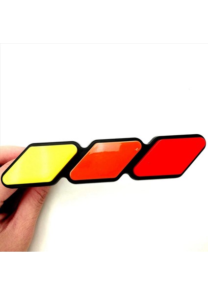 Toyota Tacoma 4runner Için Üç Renkli Izgara Rozeti Amblem Dekorasyon Arabası Kamyon Etiketi -Tundra Sequoia Rav4 Highlander (Yurt Dışından) fiyatları