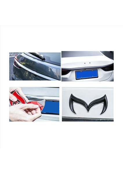 5x Siyah Kötülük M Logo Amblem Rozet Çıkartma Mazda Için Tüm Model Araba Gövdesi Arka Gövde Çıkartma Etiketi Isim Plakası Dekoru (Yurt Dışından) indirimleri