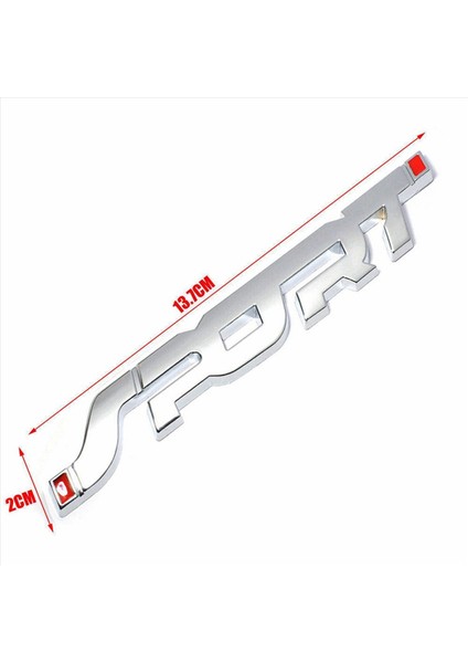 3x Sport Logo Amblem Araba Gagası Çamurluk Rozeti 3D Sticker Metal Çıkartma Aksesuar Gümüş (Yurt Dışından) fırsatları