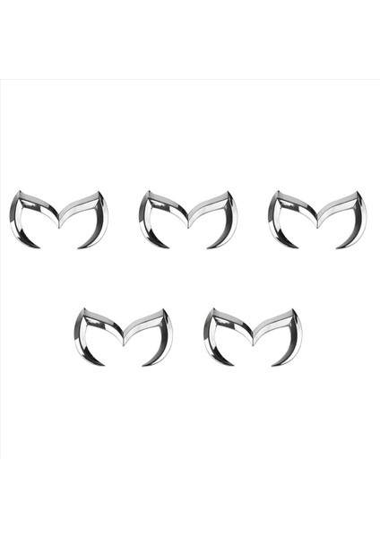 5x Gümüş Kötülük M Logo Amblem Rozeti Mazda Için Tüm Model Araba Gövdesi Arka Gövde Çıkartma Etiketi Isim Plakası Dekoru (Yurt Dışından) fiyatları