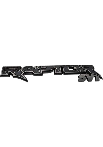 Araba Arka Gövde Amblemleri Raptor Svt Amblem 3D Logo Bagaj Kapağı Çıkartma Ford F150 2009-2014 (Siyah+Gri) (Yurt Dışından)
