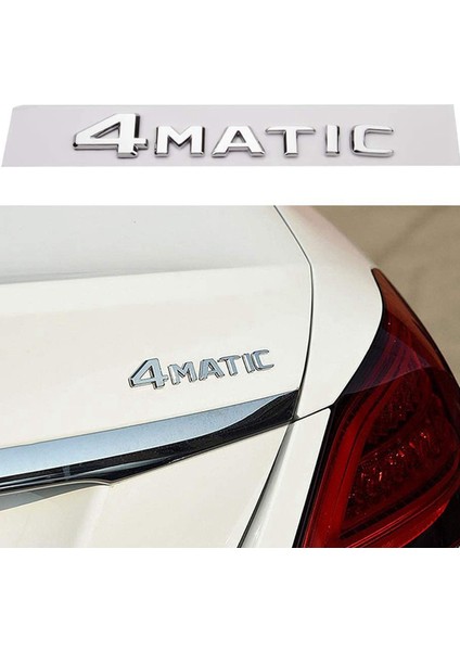 2 Adet 4matik Gümüş Otomatik Gaga Kapı Çamurluk Tampon Rozeti Etiket Emblem Yapışkan Bant Sticker Değiştirme Gümüş ve Siyah (Yurt Dışından) fiyatları