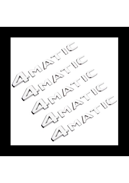 5x 4matik Gümüş Otomatik Gaga Kapı Çamurluk Tampon Rozeti Çıkarma Emblemi Yapışkan Bant Etiketi Mercedes-Benz Için Değiştirme (Yurt Dışından)