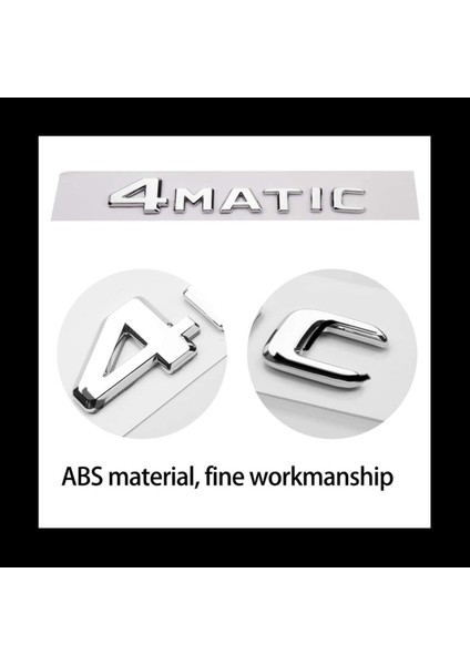 5x 4matik Gümüş Otomatik Gaga Kapı Çamurluk Tampon Rozeti Çıkarma Emblemi Yapışkan Bant Etiketi Mercedes-Benz Için Değiştirme (Yurt Dışından) indirimleri