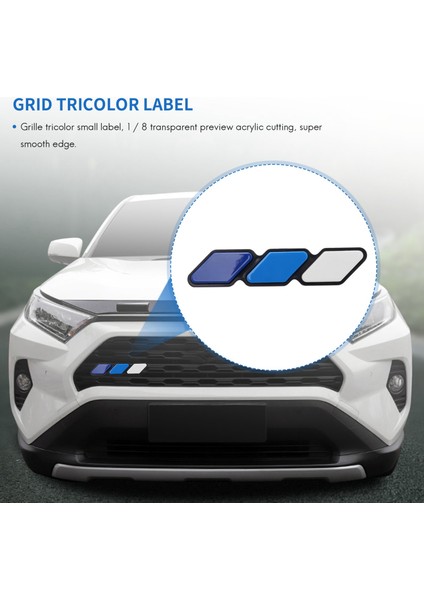 Toyota Tacoma-Tundra Için Sequoia Rav4 4runner Highlander Front Grille Rozeti Üç Renkli Amblem Rozeti Montajlı (Yurt Dışından) fiyatları